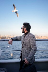 A man on a boat heading to get therapy for depression new york